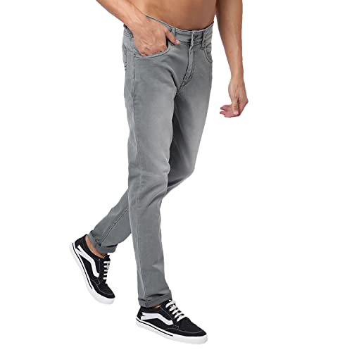 Image of Cantabil Men Blue Cotton Regular Fit Casual Jeans (P MDNM00165 Beige)