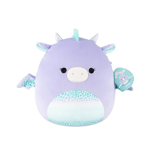 Squishmallows SQCR08593 - Drow der Drache 30 cm offizielles Jazwares Plüsch superweiches Kuscheltier
