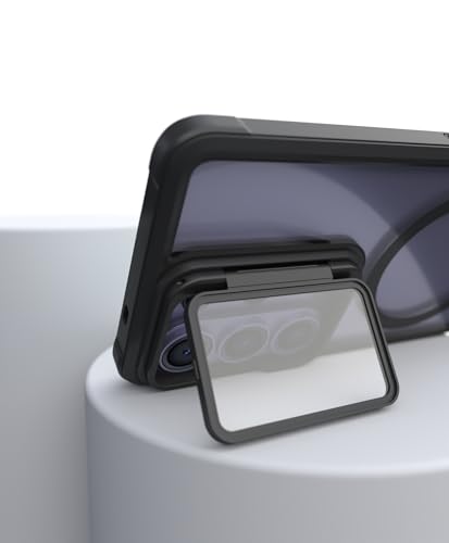Image of Pirum Back Cover for Samsung Galaxy S26 Ultra Magnetic Wireless Charging with Lens Cover Kickstand - Black