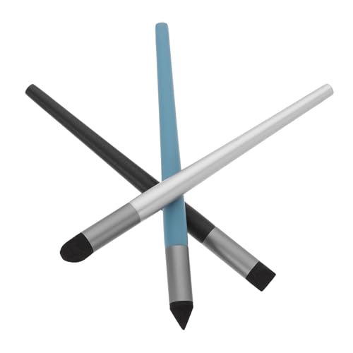 SEWACC 3Pcs Blending Tools for Drawing Soft Head Sponge Pens for Artists Bevel Round Tips Essential Sketching Accessories for Oil Pastel Blending Highlighting