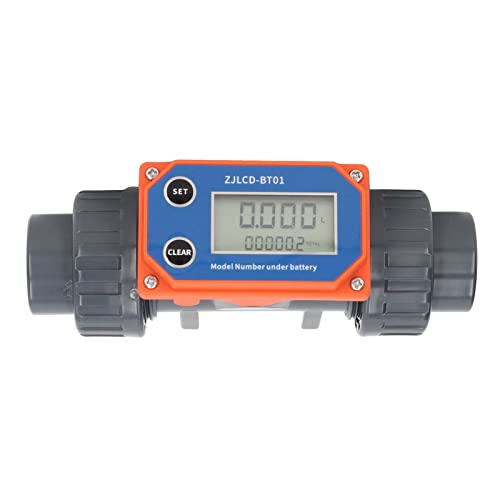 Digital Display Water Flowmeter UPVC Liquid Meter 10-150 L/min for Farmland Irrigation Water Plant Fish Pond