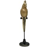 Parrot Statue, Handmade Resin Statue Brings Good Luck, Decorations Applicable Home, Living Room, Office Desk Table Indoor, Gift For Women, Friends, Gold and Black Simple Western Modern Artwork