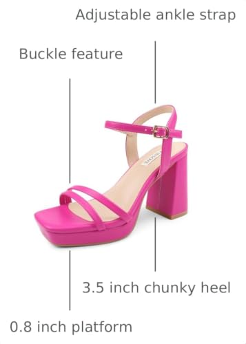 Image of JOY IN LOVE Platform Sandals Women Chunky Block Heels