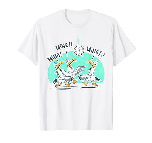 Funny Bird Playing Volleyball T-Shirt