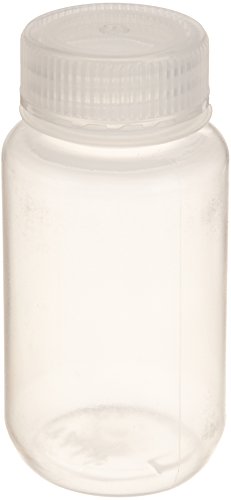 United Scientific Supplies 33307 | Laboratory Grade Polypropylene Wide Mouth Reagent Bottle | Designed for Laboratories, Classrooms, or Storage at Home | 125mL Capacity | Pack of 12, Clear