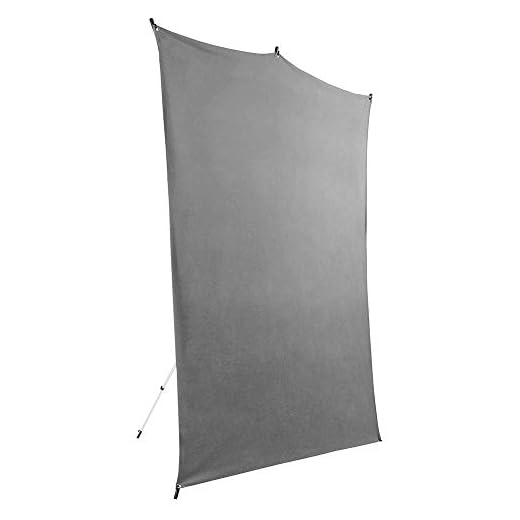 Savage Travel Backdrop Kit - Gray Backdrop (5 ft x 7 ft) with Stand