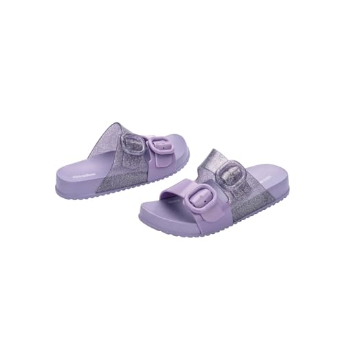 Image of mini melissa Cozy Jelly Slides for Kids - Slip-on Jelly Shoes, Slip On Sandals for Girls, Open Toe Summer Shoes, Adjustable
