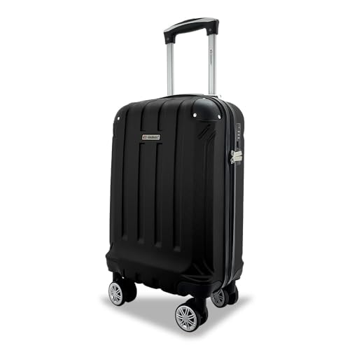 Mala de Viagem Bordo 8kg Rígida ANAC Regulamentada Avião Medidas Aceitas Voos Rodinhas 360° (Preta A5MB)