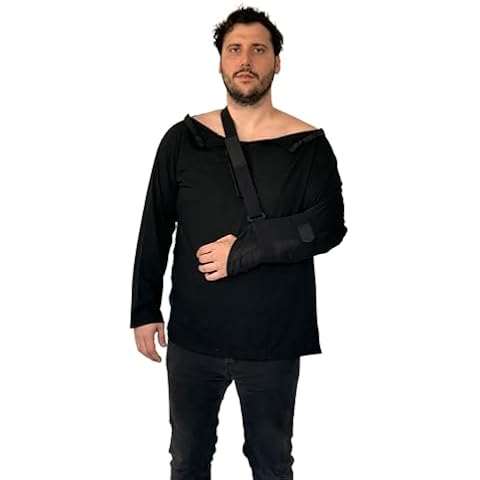 USBD Post Surgery Recovery Snap Open Tearaway Full-Sleeve Tshirt (US, Alpha, Small, Regular, Regular, Black/Men) Cover