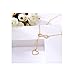 Produktbild IYOU Fashion Halskette Gold Herz Anhänger Kette Y-Form Abschlussball Party Datum Ketten Schmuck für Frauen und Mädchen