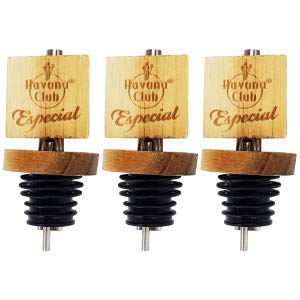 Havana Club Especial Ausgießer Portionierer holz in retro Optik Set Barzubehör Gastro - 3x Ausgießer