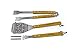 BRISA VW Collection - Volkswagen Stainless Steel Grill Cutlery Set - Tongs, Fork, and Turner in T1 Bus Design (3-Piece with Carrying Case)