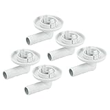 sourcing map Aire Acondicionado Drenaje Manguera Conector 23mm 30mm Tubo Codo Conexión Reemplazo Pieza Accesorios para Mini-Split Ventana AC, Beige Paquete de 5