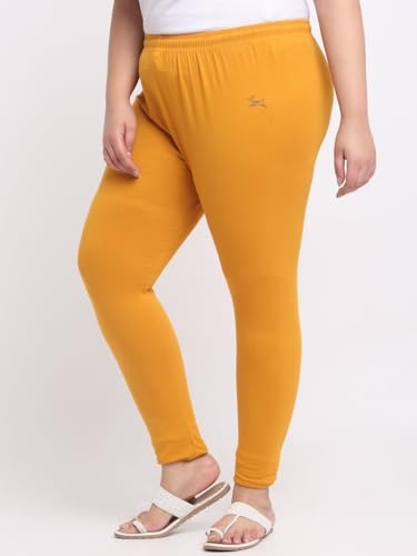 Image of Soft Cotton Ankle Lenght Solid Regular and Plus 35 Colours Leggings for Womens and Girls (Sizes :- M to 6XL)