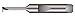 Micro 100 QMRR-020-250-060 Grooving Tool - Retaining Ring - Quick Change, 020" Width, 020" Proj, 070" Min Bore Dia, 1/4" Max Bore Depth, 040" Offset, 3/16" Shank Dia, 1-1/2" OAL, Uncoated