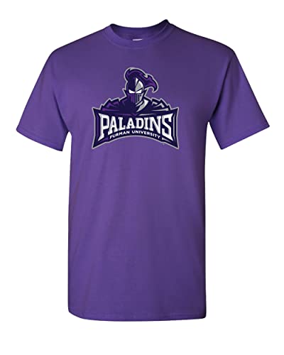 Furman University Paladins Unisex Short Sleeve T-Shirt (Purple, Large) - Furman Paladins Apparel