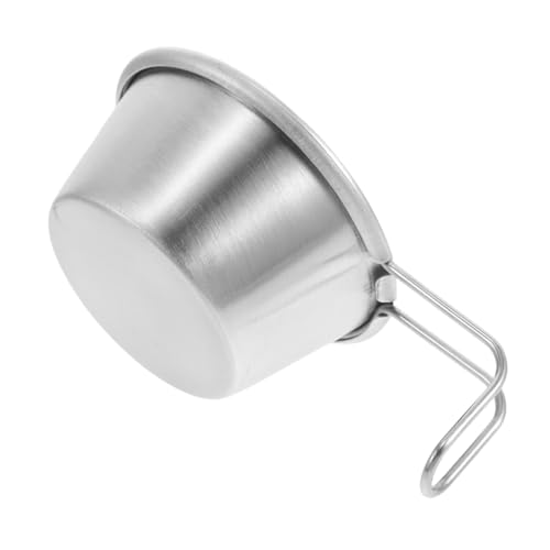 Hemoton Stainless Steel Camping Cup Portable Tea Brewing Mug for Outdoor Adventures Lightweight Durable Travel Tumbler for Hiking and Home Use