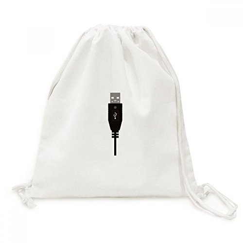 Sac à dos à cordon USB Noir pour éviter les pannes de batterie en voyage