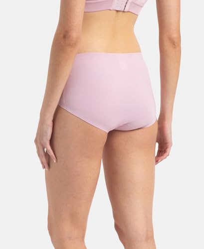 Image of Jockey 1827 Women's High Coverage Microfiber Nylon Elastane Stretch Mid Waist Hipster with No Visible Pantyline