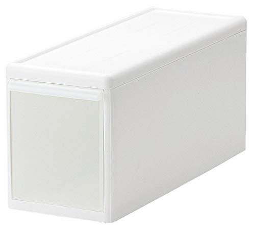 Like-it Storage Case, White, Approx. Width 6.7 x Depth 18.5 x Height 8.6 inches (17 x 46.5 x 21.5cm), Combinable Storage Case, Slim M (Made in Japan) MOS-01