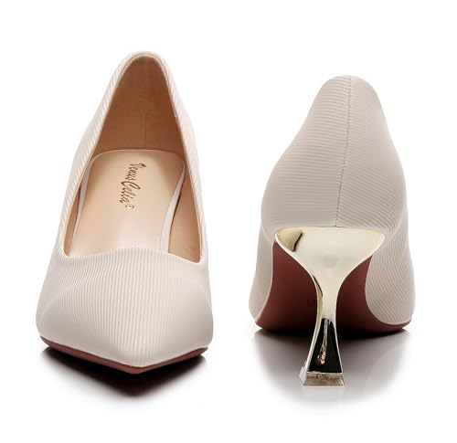 Image of VenusCelia Women's Golden Sun Pump Stiletto Heel Shoe