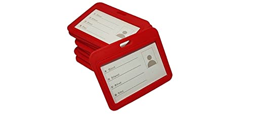 SPT STAR PRINT TECHNOLOGY Plastic ID Card Holder for Office/School Pack of 5 pcs. (Horizontal) Black