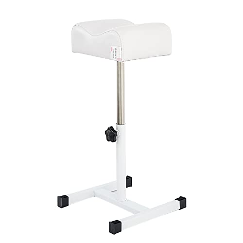 Image of Pedicure Stand Footrest Stand Adjustable Height Technician SPA Beauty Stand Stool with Non-Slip SPA Salon Home Equipment White