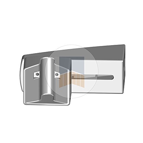 Boîtier V de réception en applique en Aluminium pour serrure de portail coulissant motorisé. - Blanc Ral 9010