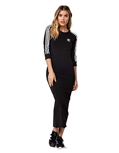 adidas Originals Women's Dresses 3 Stripes, Black/White, X-Small