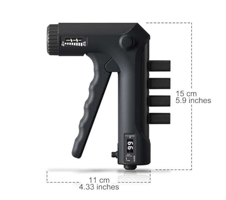 Grip Strength Trainer with Finger Exerciser, Adjustable Resistance, Forearm Strengthener Hand Gripper with Counting,Black