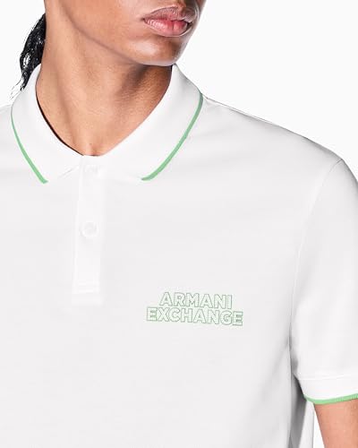 Polo para hombre Armani Exchange con logo elevado en 3D miniatura 4