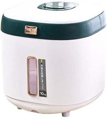 - VBM Cereal Rice Food Storage Container, Airtight Rice Container Plastic Food Storage Container Bin with Clear Window for Grains (green rice container)