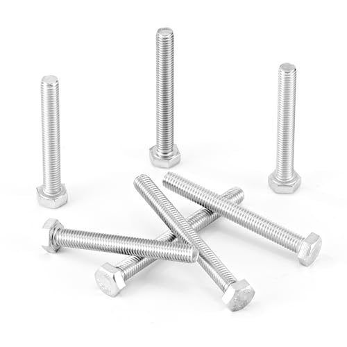 Image of M8 x 60mm 65mm 70mm 75mm 80mm Heavy Duty Hexagon Bolts Hex Head Screws, 304 Stainless Steel, Machine Fully Thread, Metric, Bright Finish, Assortment Kit 10PCS