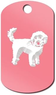 Mister Petlife Labradoodle Engraved Keychain/GI Tag v2 Doodle Pink
