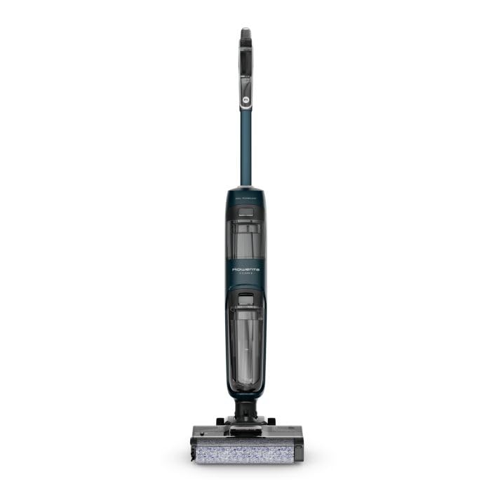 Rowenta X-Clean 2 GZ2251E0 Washing Vacuum Cleaner, 120 W, 440 RPM, hasta 35 min Autonomy, 0.44L Dirty Water Tank, LED Screen, Panel de control, verde y negro