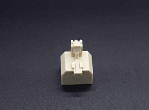 PRENDELUZ Telefonverteiler mit 2 Ausgängen, Telefon-Splitter Farbe Creme.