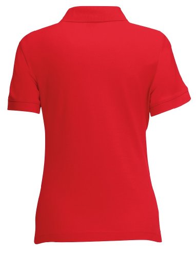 Fruit of the Loom 65/35 Polo Lady-Fit, Rosso (Red