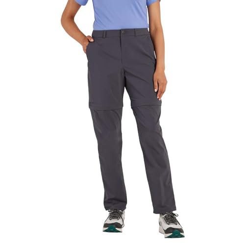 Marmot Mujer Women's Arch Rock Convertible Pant, Pantalón de trekking transpirable con cremallera, pantalón de trekking repelente al agua, pantalón largo con perneras desmontables, Dark Steel, 04