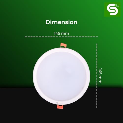 Image of 15W Motion Sensor Round LED Panel Light Cool White ESY-L15RED