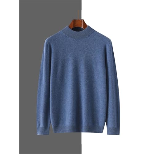 Men's Chic Mock Neck Cashmere Sweater Long Sleeve Pullover Winter Basic Casual Knitwear Soft Tops3