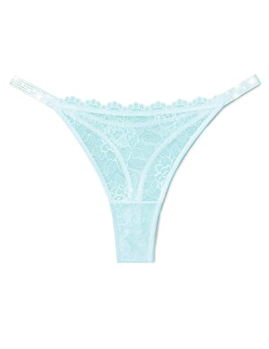 Image of Avidlove Lace Thongs for Women with Rhinestone-Embellished Strap Cheeky Underwear Sexy Panties 1-3 Pack