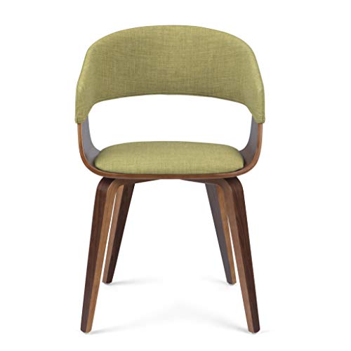 Simplihome Lowell 17 Inch Mid Century Modern Bentwood Dining Chair In Acid Green Linen Look Fabric, For The Dining Room #TOP5