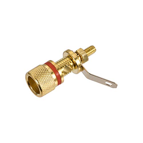 uxcell 2 Pack Banana Jack 4mm con Acabado Dorado miniatura 3