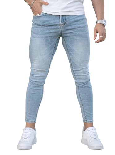 GINGTTO Mens Skinny Jeans Slim Fit Stretch Blue Denim Jeans Pants for Men Athletic Fit 34