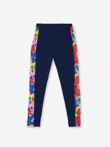Image of The Souled Store Swirl Girls Navy Blue Solid Cotton Leggings (2-8 Yrs)