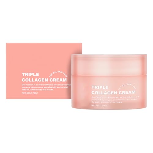 Crema Hidratante, con Fórmula Triple Colágeno, 126g, Hidratante Rostro, Crema Facial Iluminadora, Hidratación y Cuidado Reafirmante, para Rutina de Belleza de Día y Noche