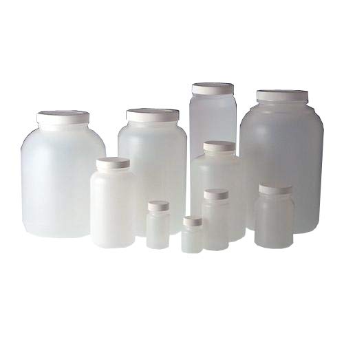 QorpakPLC-03554 HDPE Wide Mouth Round Bottle with 28-400 Black Phenolic Pulp/Vinyl Lined Cap, 1 oz, Natural (Pack of 48)