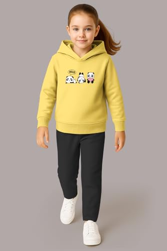 Image of HELLCAT Trendy Co-ords With Hoodie Sweatshirt and Trackpant Clothing Set for Girls.