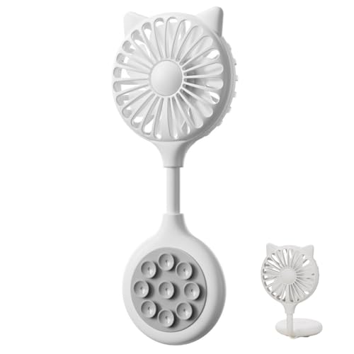 Tomedeks Ventilador portátil con ventosa, ventilador portátil con fuente de alimentación móvil, ventilador de bolsillo alimentado por batería, ventilador personal plegable alimentado por USB Tomedeks Ventilador portátil con ventosa, ventilador portátil con fuente de alimentación móvil, ventilador de bolsillo alimentado por batería, ventilador personal plegable alimentado por USB