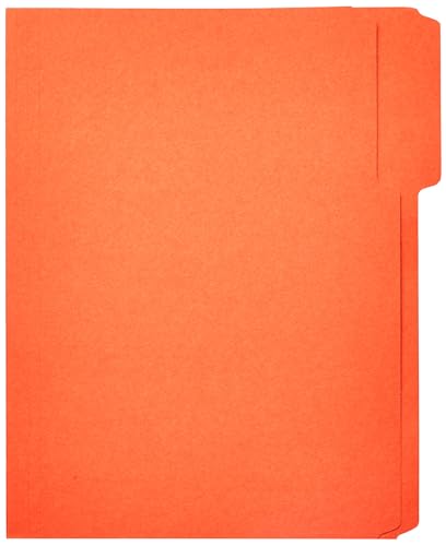 Image of Amazon Basics Sturdy File Folders with Tabs for Filing and Organization, AMZ401, Letter Size, Assorted Colors, 100-Pack
